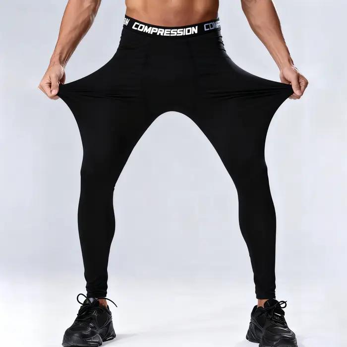 Leggings de compression pour hommes, haute élasticité, séchage rapide, respirants, sous-vêtement de