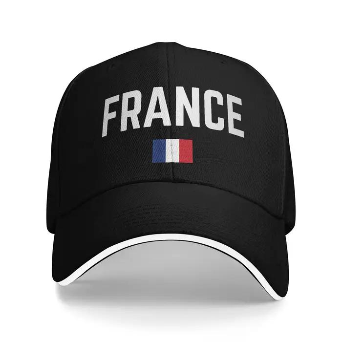 Casquette de baseball drapeau français – Casquette décontractée d'été style hip-hop pour hommes, idé