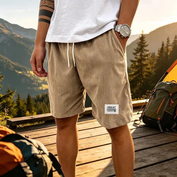 Shorts de sport décontractés - Pantalons amples à taille élastique avec cordon de serrage, respirant