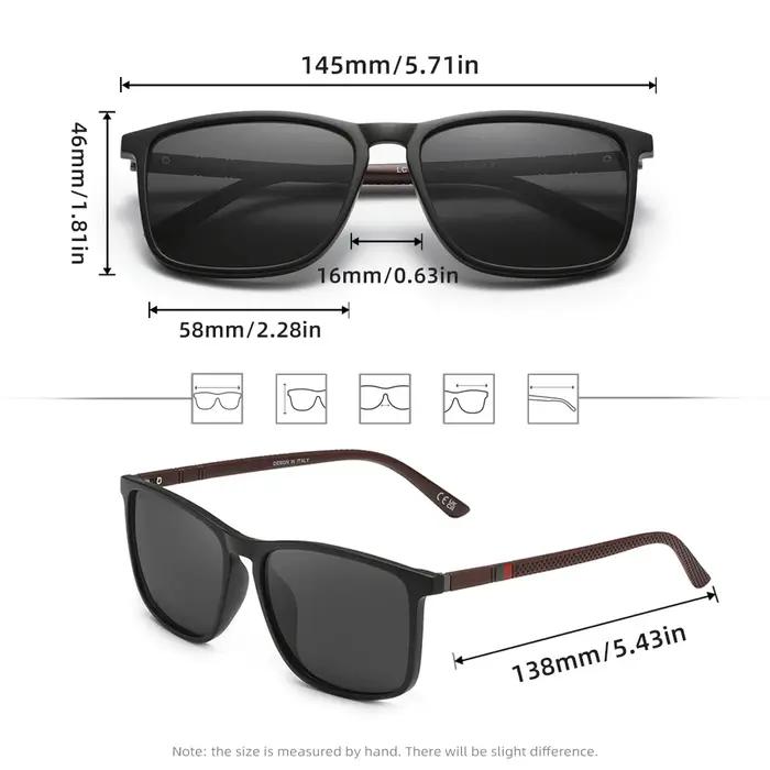 Lunettes de soleil rectangulaires classiques pour hommes et femmes, pour la conduite, la pêche, Prot