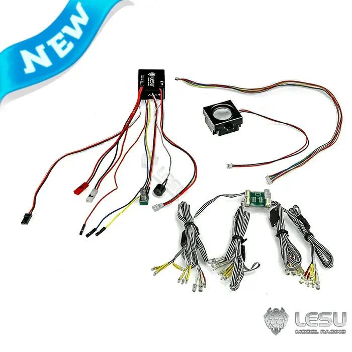 LESU RC pièces système sonore lumineux ensemble groupe LED pour véhicules de Construction à l'échelle 1/14 camion à benne basculante voiture bricolage modèle jouets TH23021