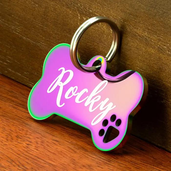 Étiquette d'identification de chien