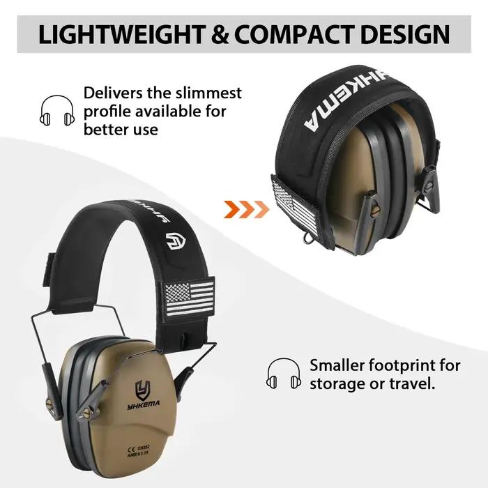 Casque antibruit tactique pour chasse et tir avec réduction de bruit de 24 dB pour protection auditive en plein air et en environnement industriel