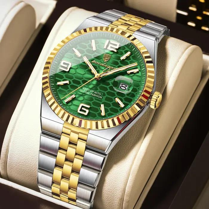 Montre homme POEDAGAR quartz luxe étanche - Acier inox lumineuse calendrier affaires marque originale qualité
