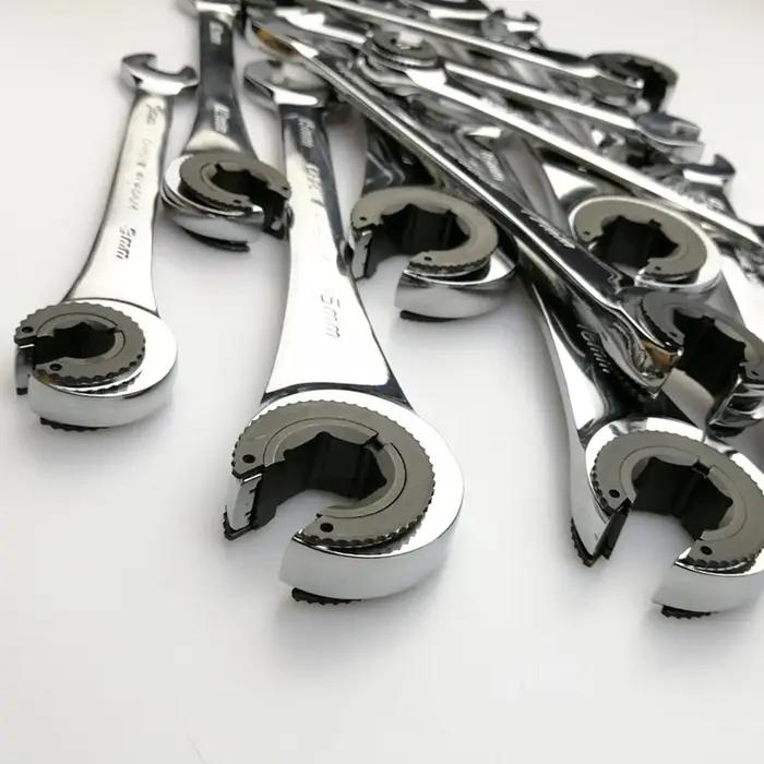 Clé à cliquet pour tubes 8mm-19mm, clé à cliquet pour tubes, Double clés, outils, clé à huile, clé à