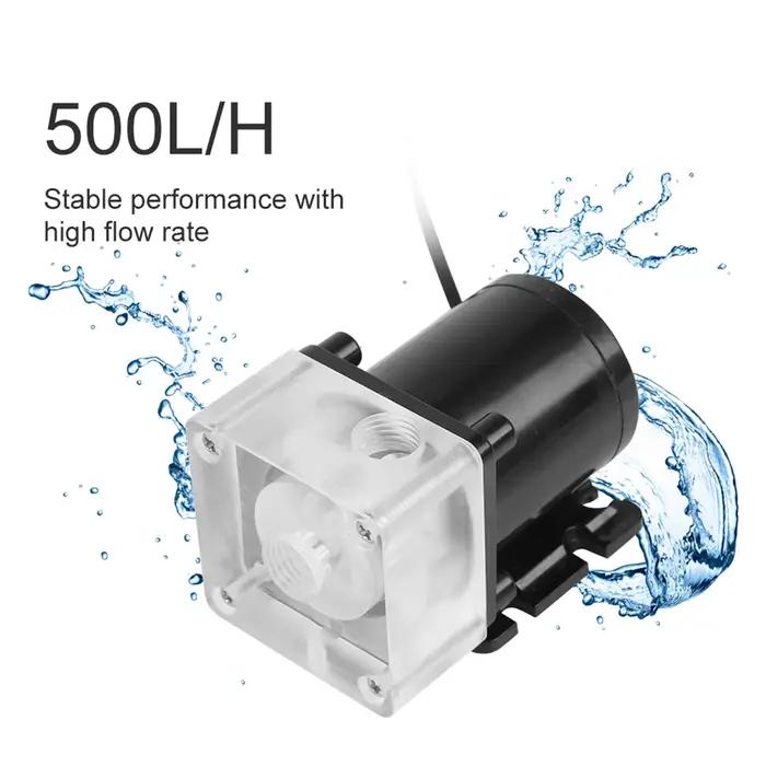 Pompe à eau silencieuse pour système de refroidissement par eau de processeur d'ordinateur filetage G1/4 pour PC 500L/H occassions spéciales gaming professionnel