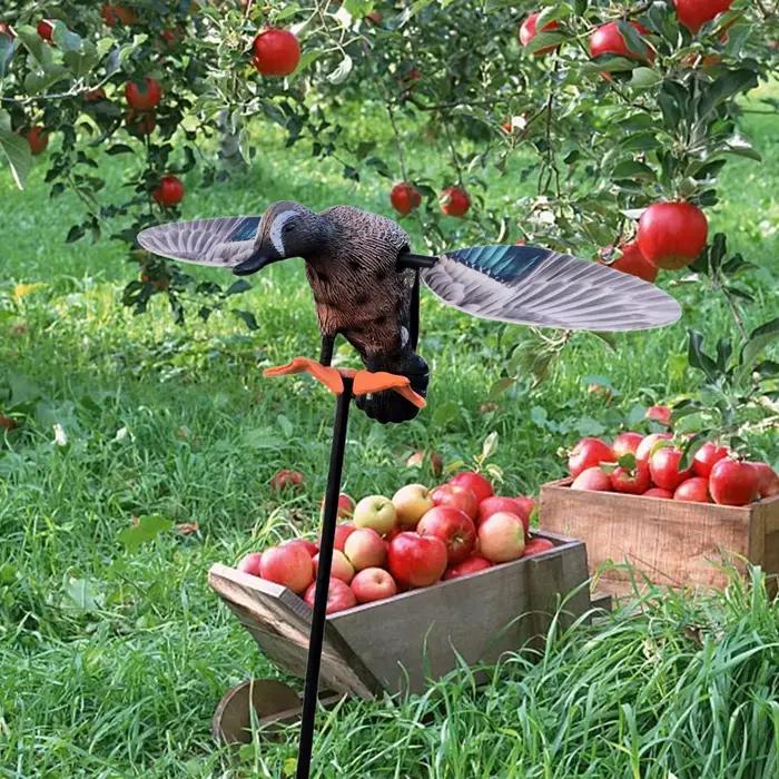 Leurre canard ailes rotatives électrique - Décoy flexible pour jardin, verger et terrasse