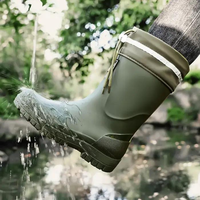 Bottes de pluie de pêche imperméables légères pour hommes