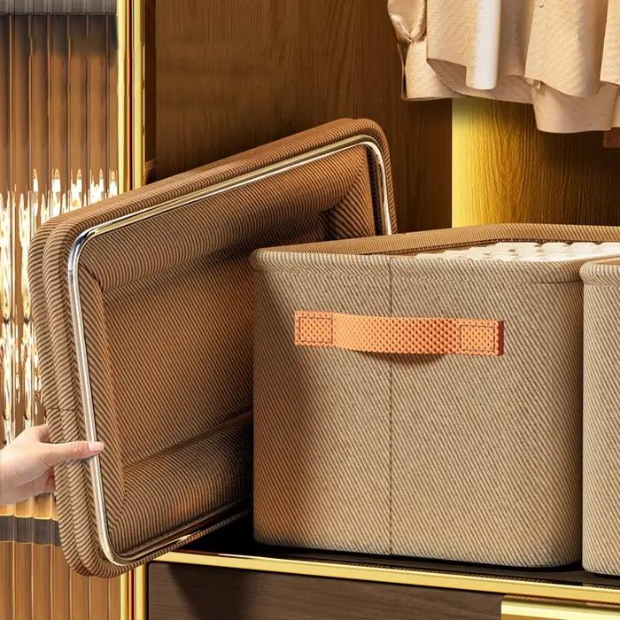 Organisateur de vêtements épais pliable en tissus non tissés pour rangement pratique et élégant dressing armoire tiroirs pulls pantalons occassions spéciales