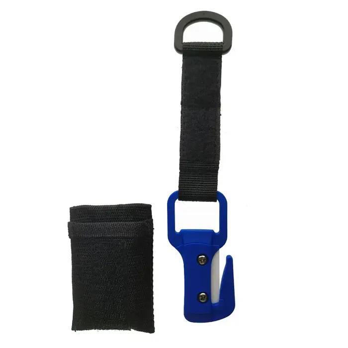 Couteau de plongée à lame céramique à double tranchant pour couper les cordes