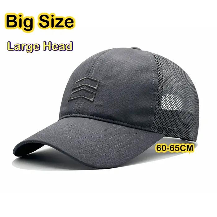 Casquette de baseball pour homme à visière large, légère et respirante en maille, séchage rapide, protection solaire estivale, modèle profond et ample