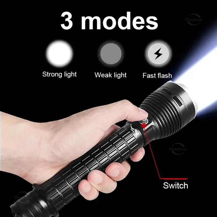 Brightest XHP160 lampe de poche de plongée sous-marine 1000m lampe de poche étanche professionnelle