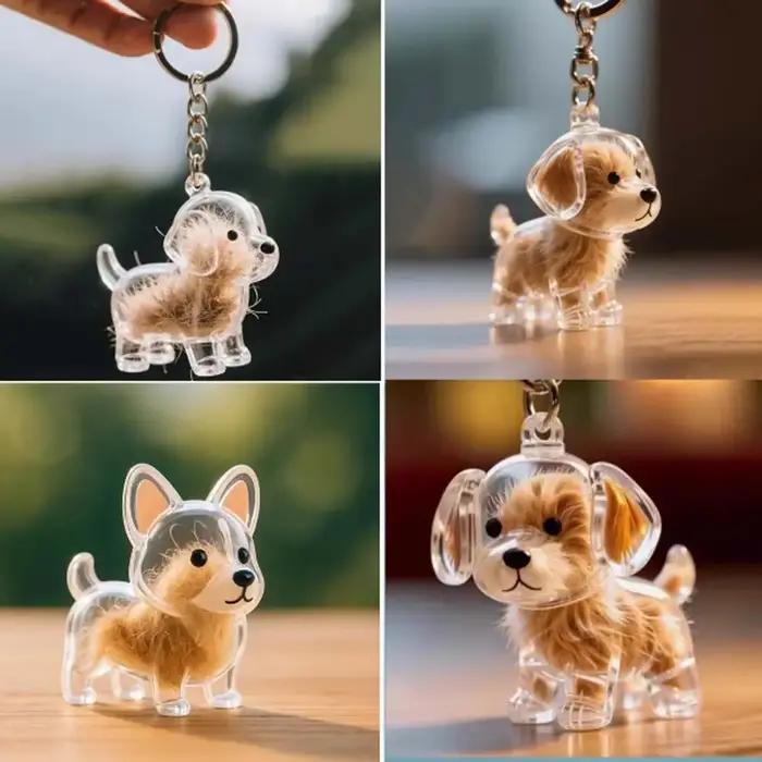 Boîte de rangement de cheveux de chien en forme de chien