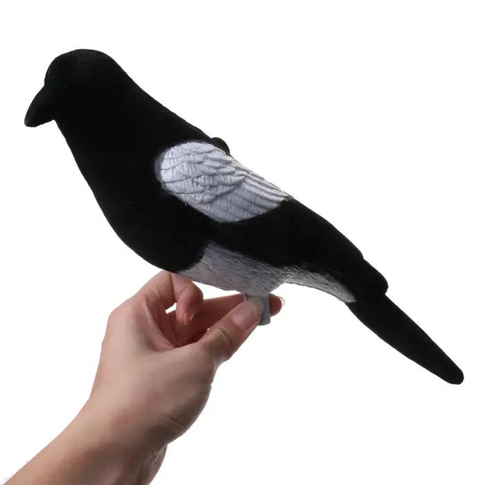 Leurre pie réaliste entièrement flocké 106g - Décoy plastique durable pour chasse et tir