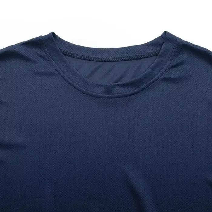 T-shirt en polyester décontracté pour hommes, imprimé, col rond, léger et respirant, parfait pour l'été et les journées décontractées