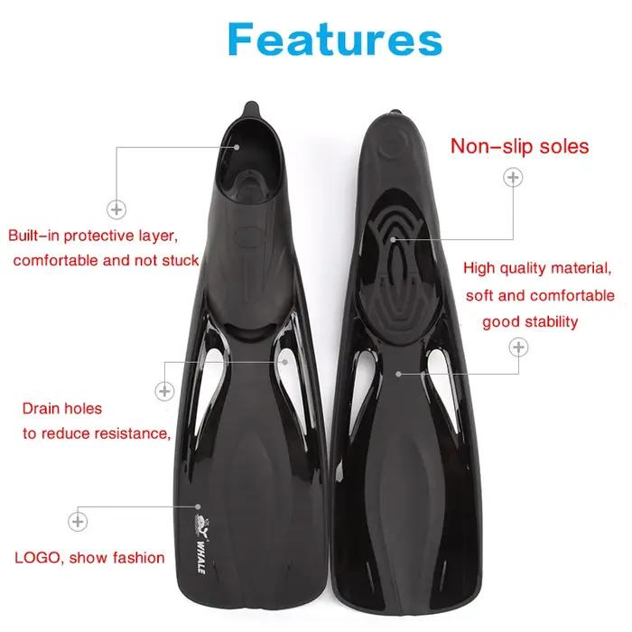 Palmes de plongée en apnée pour adultes, 3,4 palmes gratuites, chasse sous-marine, chaussures aquatiques, équipement professionnel