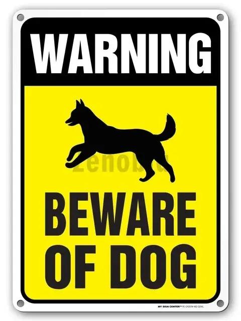 Panneau d'avertissement en métal pitbull classique pour porte d'entrée décoration murale en fer attention aux chiens pour collectionneurs de chiens occassions spéciales