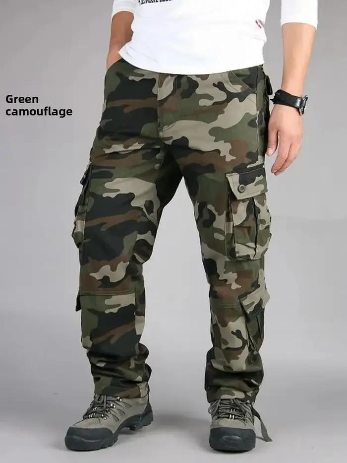 Pantalon de travail chasse homme multi-poches résistant loose outdoor grande taille protection