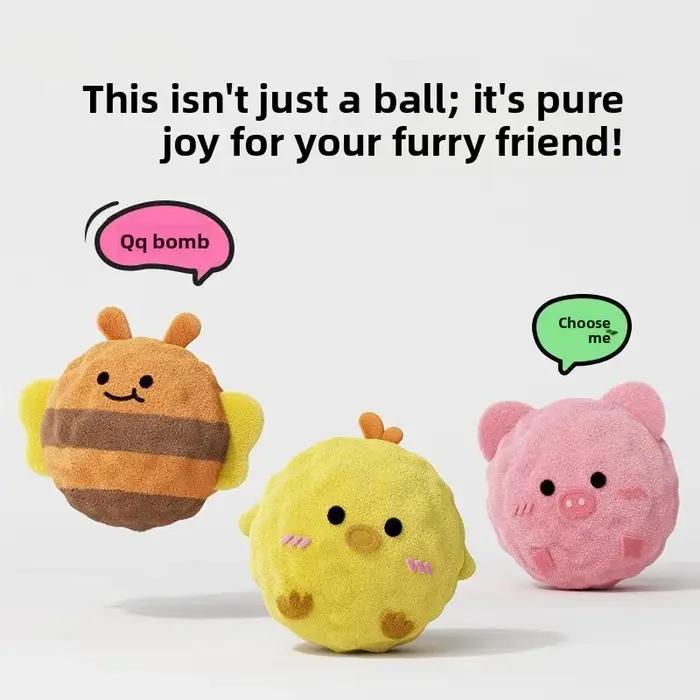 Jouet sonore en forme de dessin animé de chien pour le grincement et le nettoyage des dents