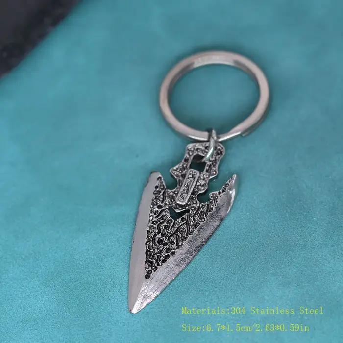 Porte-clés pendentif acier inoxydable style punk flèche indienne poignard viking bijou amulette cadeau occasion spéciale