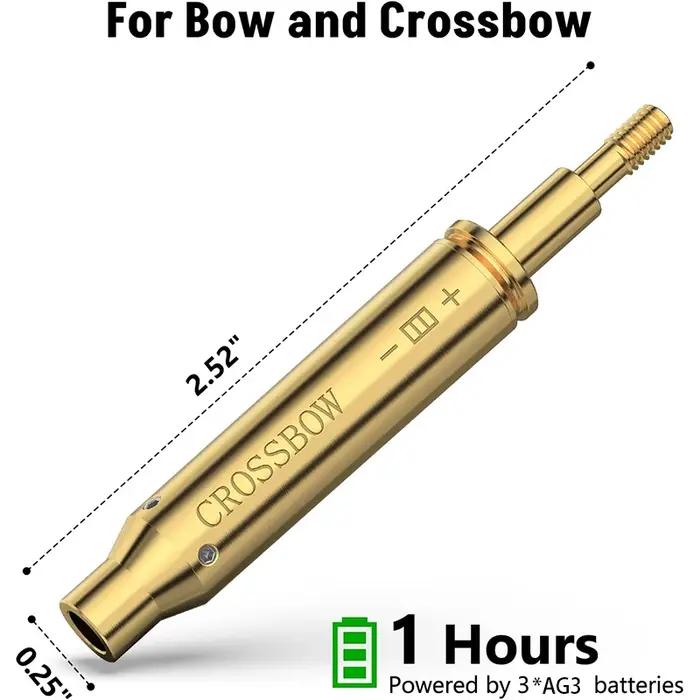 Arbalète Laser alésage vue tir à l'arc flèche rouge Laser Boresighter tactique flèche arbalète filetée outil de visée Laser pour la chasse