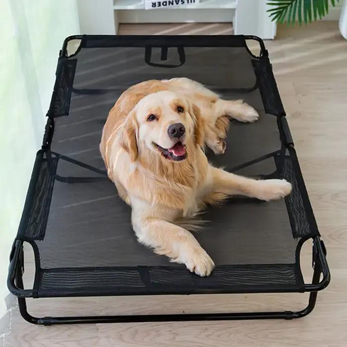 Lit pour chien respirant lits pour grands chiens Camping tapis de couchage chenil Anti-hydratant Masticable résistant lits pour chiens chenil pliable