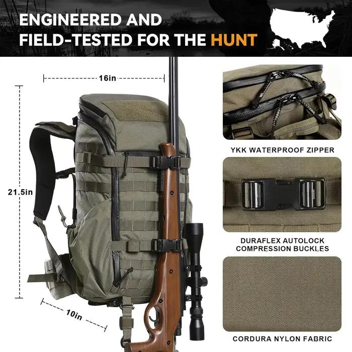 Sac à dos de chasse VOTAGOO en nylon Cordura 500D avec cadre en aluminium personnalisable pour la chasse aux oiseaux aquatiques et au cerf occasions spéciales