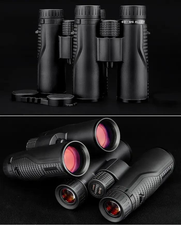 Jumelles Shuntu ED 8x42 10x42 waterproof IPX7 - Longue portée Bak4 voyage camping chasse optique premium