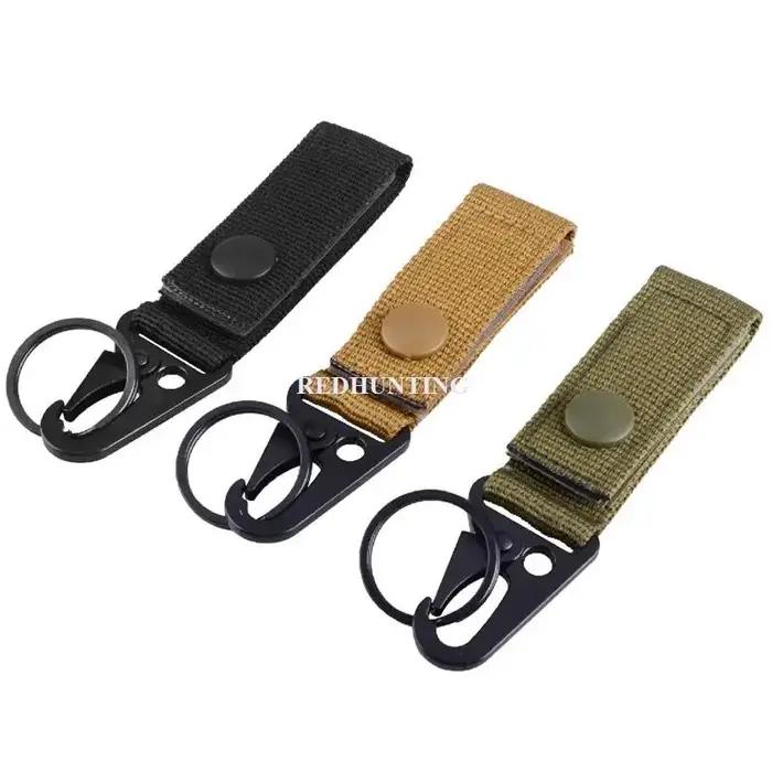 Tactical Molle Hook-Webbing Keychain-Key Ring Holder Hunting Gear Keeper Pouch K