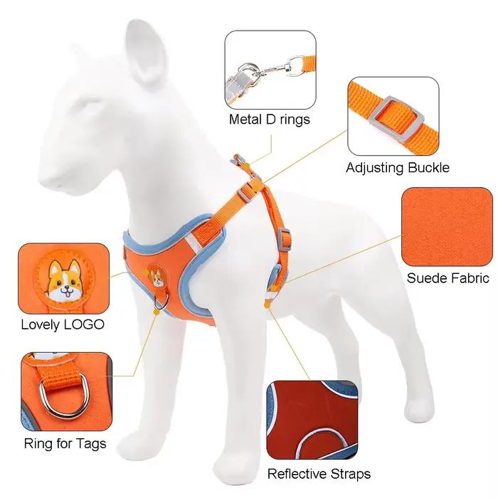Harnais pour animaux de compagnie, gilet réfléchissant pour chiens, laisse de traction rétractable pour petits chiens et chats, ensemble de traction, accessoires pour animaux de compagnie