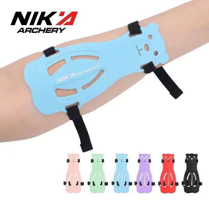 Protège-bras Ours en plastique pour tir à l'arc et chasse, six couleurs disponibles, sécurité et confort pour les tireurs occasionnels et professionnels