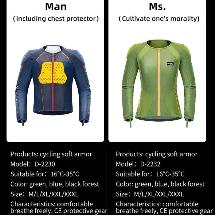 Vêtements de moto avec protections pour l'été, pour hommes et femmes, pour la conduite en plein air, équipement de protection CE, vêtements de sport souples, équipement de course, protection corporell