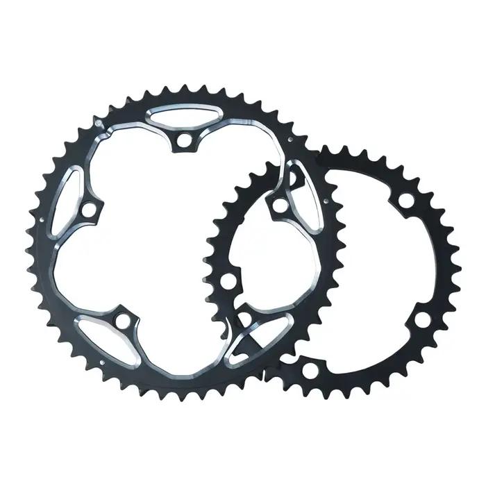 130 BCD Double plateau 39/50T anneau de chaîne de vélo de route en alliage d'aluminium 10/11 vitesse