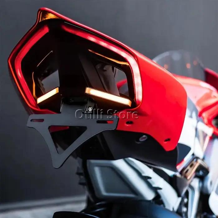 Nouveau pour DUCATI Streetfighter V4 V4S Panigale V2 support de plaque d'immatriculation de moto avec clignotant LED Kit éliminateur de garde-boue