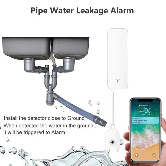 Détecteur de fuite d'eau Tuya Wi-Fi avec application SmartLife pour protection maison et commerce occasions spéciales
