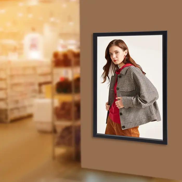 Cadre publicitaire mural pour affiche de film, boîte à lumière LED, affichage américain, 24 po x 36