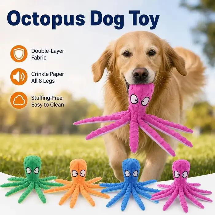 Jouet pour chien en forme de coquille de pieuvre