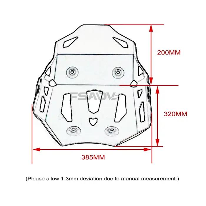 Plaque de protection en aluminium pour BMW R1300GS 2024 2025 couvercle de protection de moteur châssis sous protection occasion moto randonnée