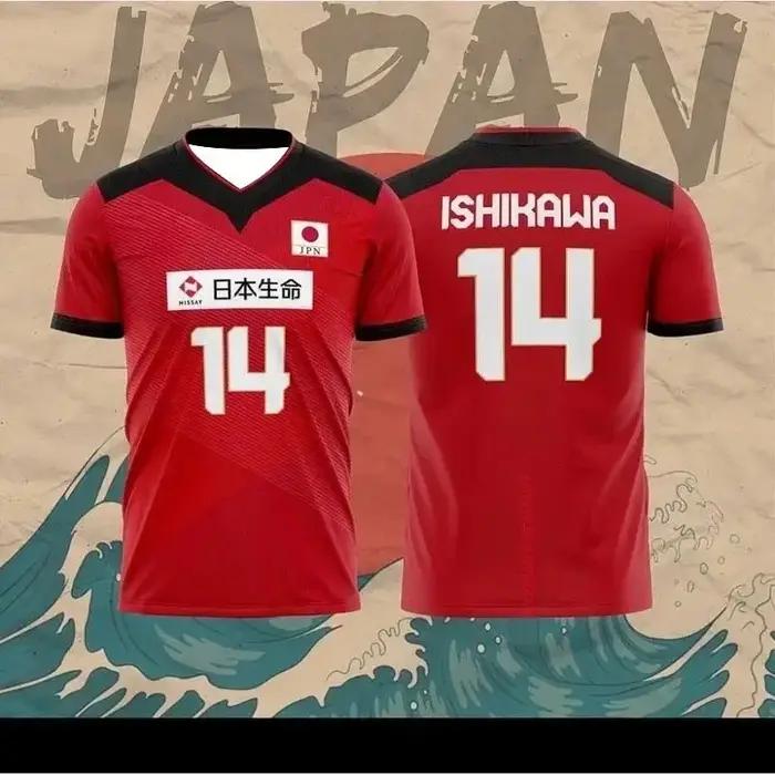 Maillot de volley-ball japonais pour hommes et femmes, vêtements R.Takahashi No.21 Ishikawa No.14, T