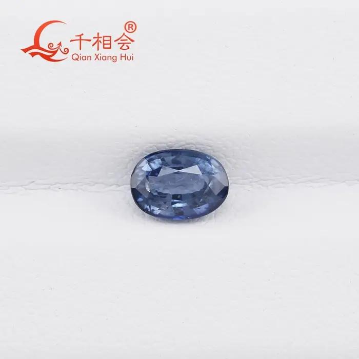 Saphir bleu naturel de forme ovale 1,11 ct, taille fantaisie, pierre précieuse non montée, cadeau de bijouterie décorative, certifié GRC