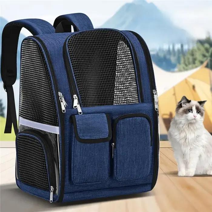Sac à dos pour chien B84B - Portable - Grande capacité - Pour utilisation en extérieur - Transporteur pour animaux de compagnie - Design respirant