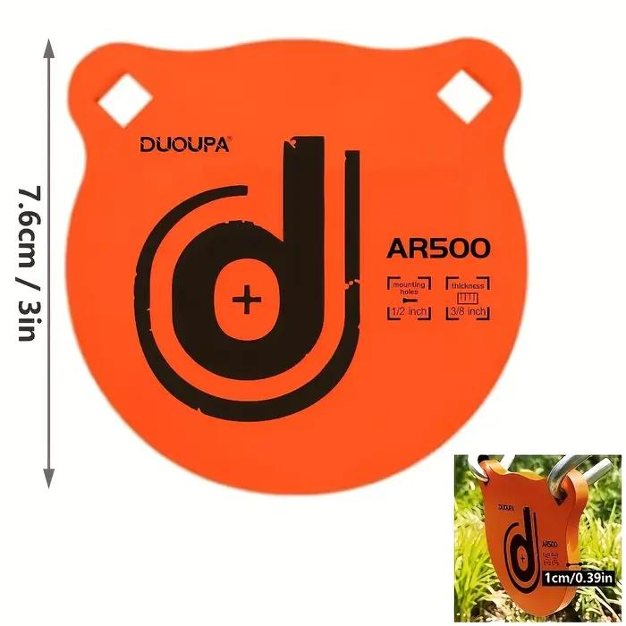 Cible de tir en acier AR500 avec revêtement haute visibilité - Ensemble d'accessoires en option pour