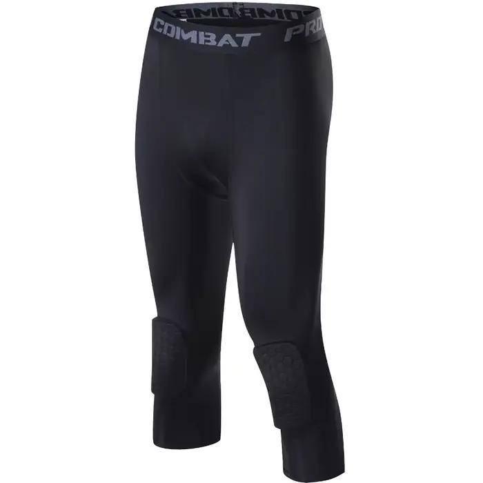 Collants de sport pour hommes, pantalons de Compression Anti-Collision, genouillères, séchage rapide