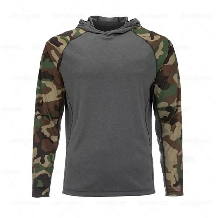 Veste de pêche homme à manches longues respirante protection UV capuche couleur variée ocasions spéciales pêche extérieur