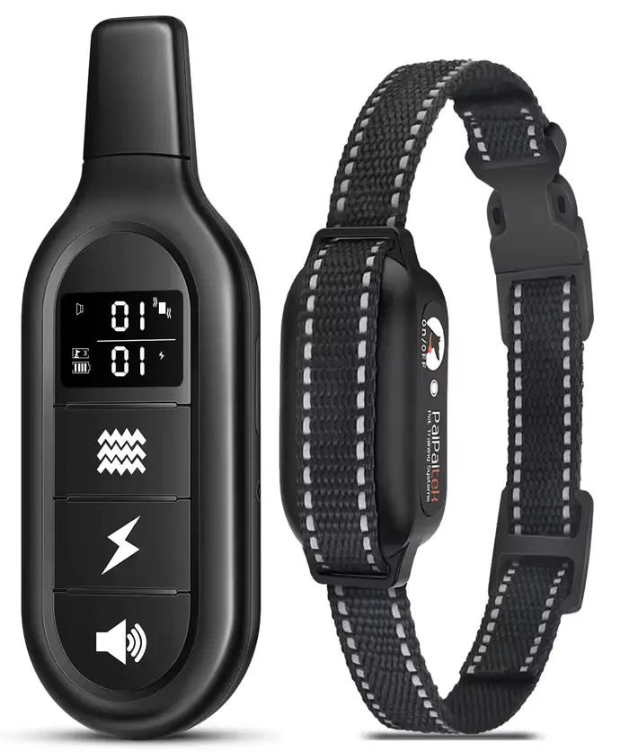 Collier de dressage électrique pour chien, étanche, anti-aboiement, avec télécommande, rechargeable,