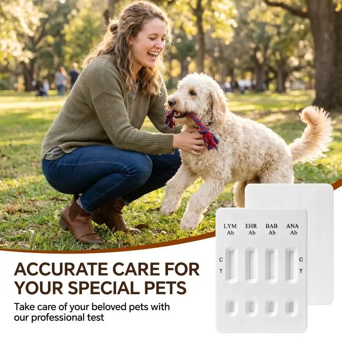 Kit de test rapide combiné pour les anticorps de l'Ehrlichiose canine / de l'Anaplasme / de Lyme / de la Babiésia (EHR / ANA / LYM / BAB Ab)