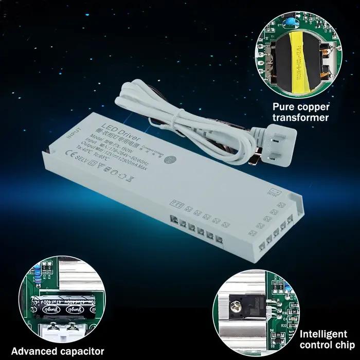 AC 176V-265V à DC 12v 24V 100W armoire lumière LED alimentation placard capteur de mouvement avec en