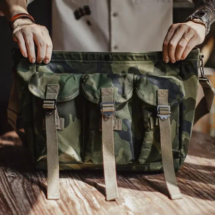 Maden – sac à bandoulière tactique Vintage pour hommes, sacoche en coton de Camouflage, grande capac