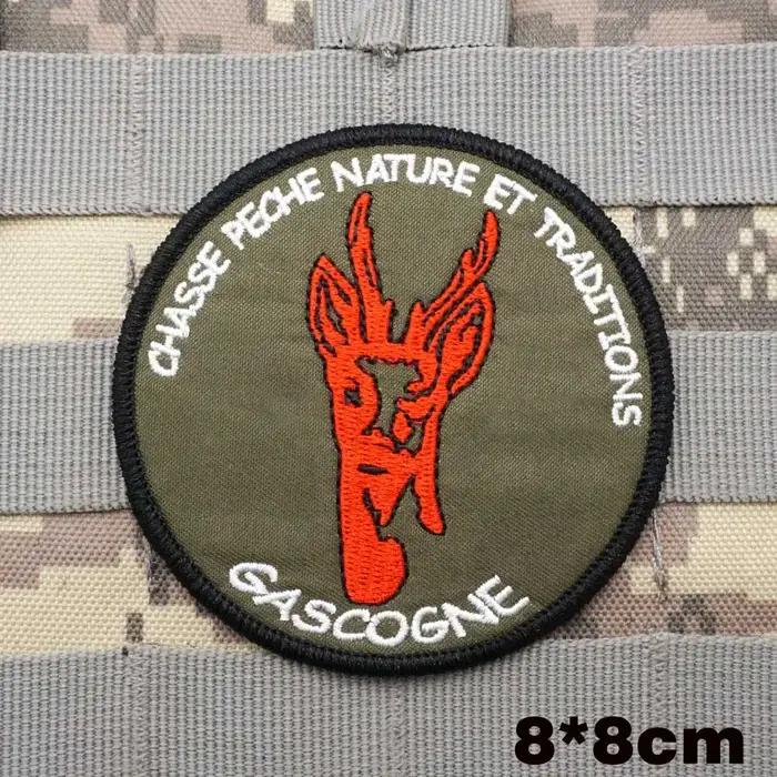 Patchs tactiques militaires de chasse brodés 3D avec support velcro pour personnalisation de vêtements et sacs à dos occassions plein air