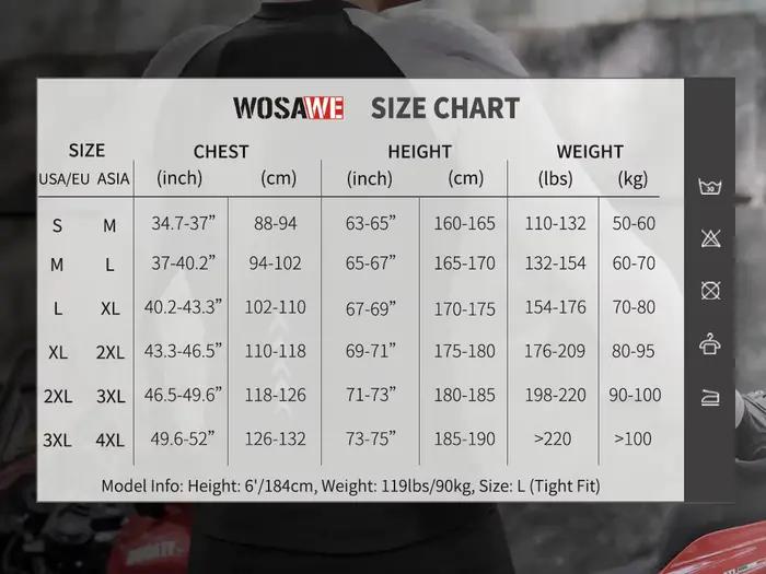 WOSAWE Veste de moto d'été respirante en maille